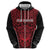 Custom Basketball New Zealand Zip Hoodie Red Maori Ta Moko Indigenous - Polynesian Pride