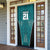Custom Basketball New Zealand Door Cover Teal Maori Ta Moko Indigenous - Polynesian Pride