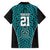 Custom Basketball New Zealand Family Matching Short Sleeve Bodycon Dress and Hawaiian Shirt Teal Maori Ta Moko Indigenous - Polynesian Pride