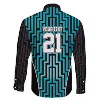 Custom Basketball New Zealand Family Matching Short Sleeve Bodycon Dress and Hawaiian Shirt Teal Maori Ta Moko Indigenous LT9 - Polynesian Pride
