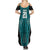 Custom Basketball New Zealand Family Matching Summer Maxi Dress and Hawaiian Shirt Teal Maori Ta Moko Indigenous - Polynesian Pride