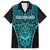 Custom Basketball New Zealand Family Matching Tank Maxi Dress and Hawaiian Shirt Teal Maori Ta Moko Indigenous - Polynesian Pride