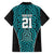Custom Basketball New Zealand Family Matching Tank Maxi Dress and Hawaiian Shirt Teal Maori Ta Moko Indigenous - Polynesian Pride