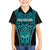 Custom Basketball New Zealand Family Matching Tank Maxi Dress and Hawaiian Shirt Teal Maori Ta Moko Indigenous - Polynesian Pride