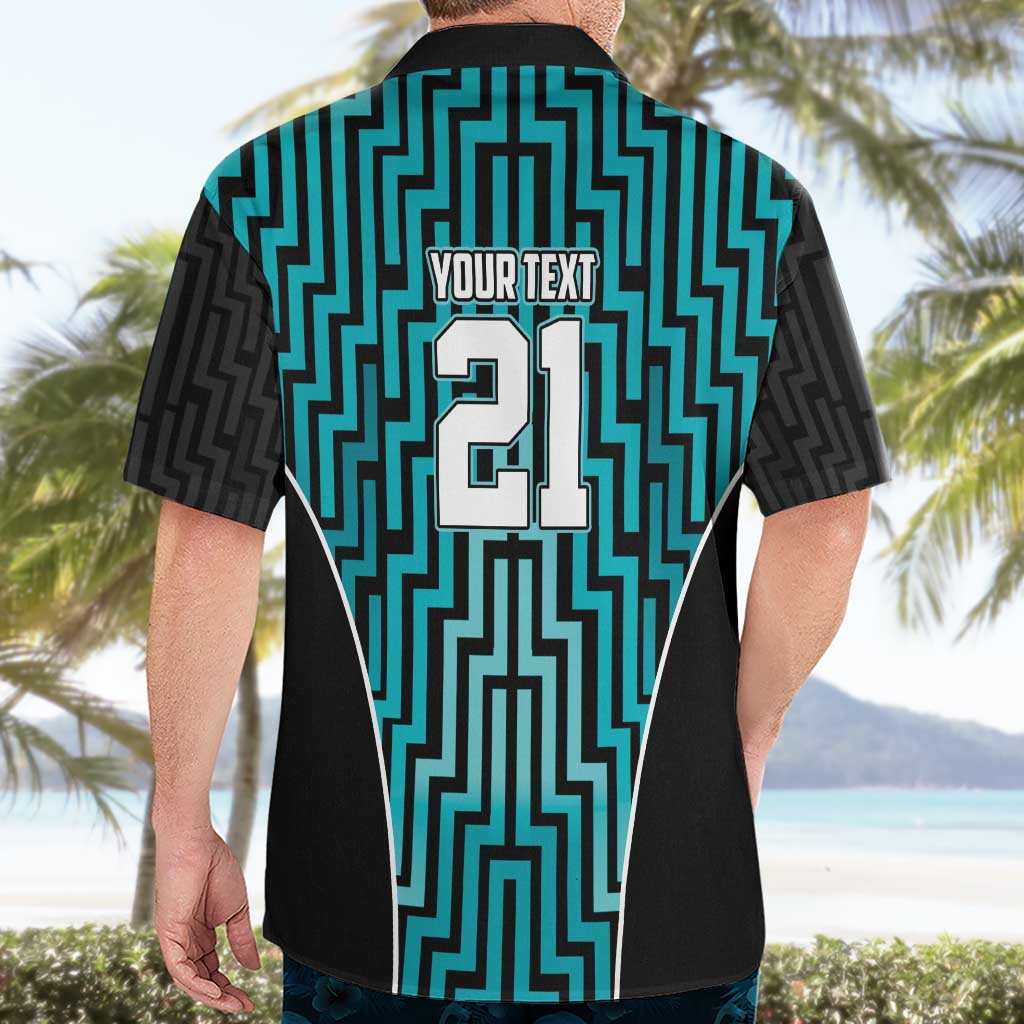 Custom Basketball New Zealand Hawaiian Shirt Teal Maori Ta Moko Indigenous - Polynesian Pride