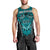 Custom Basketball New Zealand Men Tank Top Teal Maori Ta Moko Indigenous - Polynesian Pride