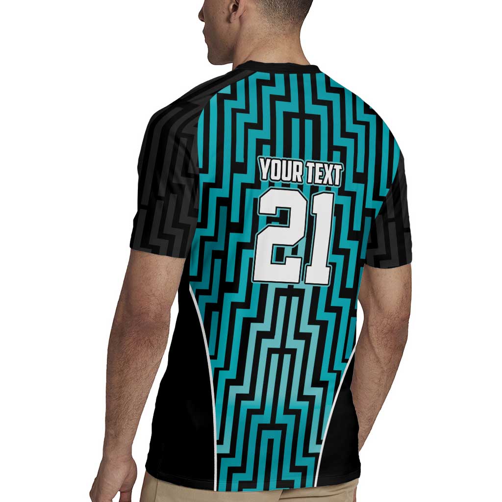 Custom Basketball New Zealand Rugby Jersey Teal Maori Ta Moko Indigenous - Polynesian Pride