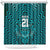 Custom Basketball New Zealand Shower Curtain Teal Maori Ta Moko Indigenous - Polynesian Pride