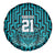 Custom Basketball New Zealand Spare Tire Cover Teal Maori Ta Moko Indigenous - Polynesian Pride