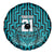 Custom Basketball New Zealand Spare Tire Cover Teal Maori Ta Moko Indigenous - Polynesian Pride