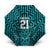 Custom Basketball New Zealand Umbrella Teal Maori Ta Moko Indigenous - Polynesian Pride