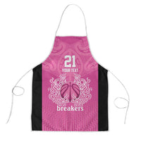 New Zealand Custom Apron Fire Basketball Maori Tribal Pink - Polynesian Pride