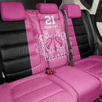 New Zealand Custom Back Car Seat Cover Fire Basketball Maori Tribal Pink - Polynesian Pride