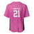 New Zealand Custom Baseball Jersey Fire Basketball Maori Tribal Pink - Polynesian Pride