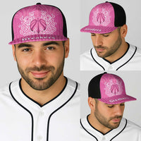 New Zealand Baseball Net Cap Fire Basketball Maori Tribal Pink - Polynesian Pride