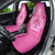 New Zealand Custom Car Seat Cover Fire Basketball Maori Tribal Pink - Polynesian Pride