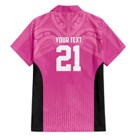 New Zealand Custom Family Matching Long Sleeve Bodycon Dress and Hawaiian Shirt Fire Basketball Maori Tribal Pink LT9 - Polynesian Pride