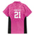 New Zealand Custom Family Matching Long Sleeve Bodycon Dress and Hawaiian Shirt Fire Basketball Maori Tribal Pink - Polynesian Pride