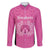 New Zealand Custom Family Matching Long Sleeve Bodycon Dress and Hawaiian Shirt Fire Basketball Maori Tribal Pink - Polynesian Pride
