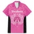 New Zealand Custom Family Matching Mermaid Dress and Hawaiian Shirt Fire Basketball Maori Tribal Pink - Polynesian Pride