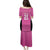 New Zealand Custom Family Matching Puletasi and Hawaiian Shirt Fire Basketball Maori Tribal Pink - Polynesian Pride