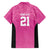New Zealand Custom Family Matching Short Sleeve Bodycon Dress and Hawaiian Shirt Fire Basketball Maori Tribal Pink - Polynesian Pride