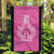 New Zealand Custom Garden Flag Fire Basketball Maori Tribal Pink - Polynesian Pride
