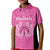 New Zealand Custom Kid Polo Shirt Fire Basketball Maori Tribal Pink - Polynesian Pride