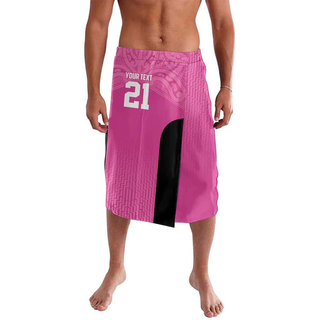 New Zealand Custom Lavalava Fire Basketball Maori Tribal Pink - Polynesian Pride