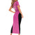 New Zealand Custom Short Sleeve Bodycon Dress Fire Basketball Maori Tribal Pink - Polynesian Pride