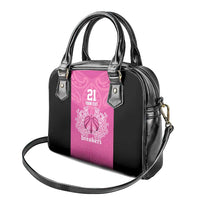 New Zealand Custom Shoulder Handbag Fire Basketball Maori Tribal Pink - Polynesian Pride