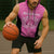 New Zealand Custom Sleeveless Zip Hoodie Fire Basketball Maori Tribal Pink - Polynesian Pride