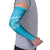 New Zealand Custom Arm Sleeves Fire Basketball Maori Tribal Sky Blue - Polynesian Pride