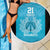 New Zealand Custom Beach Blanket Fire Basketball Maori Tribal Sky Blue - Polynesian Pride