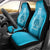 New Zealand Custom Car Seat Cover Fire Basketball Maori Tribal Sky Blue - Polynesian Pride