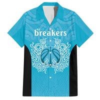 New Zealand Custom Family Matching Long Sleeve Bodycon Dress and Hawaiian Shirt Fire Basketball Maori Tribal Sky Blue LT9 Dad's Shirt - Short Sleeve Blue - Polynesian Pride