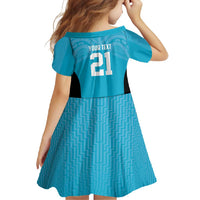 New Zealand Custom Family Matching Short Sleeve Bodycon Dress and Hawaiian Shirt Fire Basketball Maori Tribal Sky Blue LT9 - Polynesian Pride