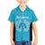 New Zealand Custom Kid Hawaiian Shirt Fire Basketball Maori Tribal Sky Blue - Polynesian Pride