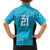 New Zealand Custom Kid Hawaiian Shirt Fire Basketball Maori Tribal Sky Blue - Polynesian Pride