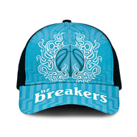 New Zealand Mesh Trucker Cap Fire Basketball Maori Tribal Sky Blue - Polynesian Pride