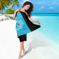 New Zealand Custom Sarong Fire Basketball Maori Tribal Sky Blue - Polynesian Pride