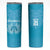 New Zealand Custom Skinny Tumbler Fire Basketball Maori Tribal Sky Blue - Polynesian Pride