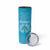 New Zealand Custom Skinny Tumbler Fire Basketball Maori Tribal Sky Blue - Polynesian Pride