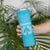 New Zealand Custom Skinny Tumbler Fire Basketball Maori Tribal Sky Blue - Polynesian Pride