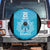 New Zealand Custom Spare Tire Cover Fire Basketball Maori Tribal Sky Blue - Polynesian Pride