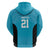 New Zealand Custom Zip Hoodie Fire Basketball Maori Tribal Sky Blue - Polynesian Pride
