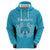 New Zealand Custom Zip Hoodie Fire Basketball Maori Tribal Sky Blue - Polynesian Pride
