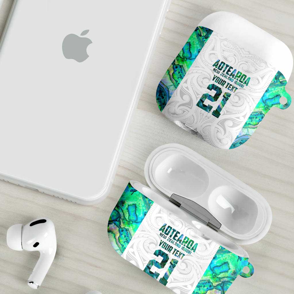 Custom New Zealand Aotearoa AirPods Case Green Maori Paua Shell Indigenous - Polynesian Pride