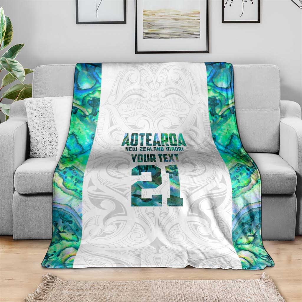 Custom New Zealand Aotearoa Blanket Green Maori Paua Shell Indigenous - Polynesian Pride