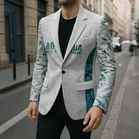 Custom New Zealand Aotearoa Blazer Green Maori Paua Shell Indigenous - Polynesian Pride